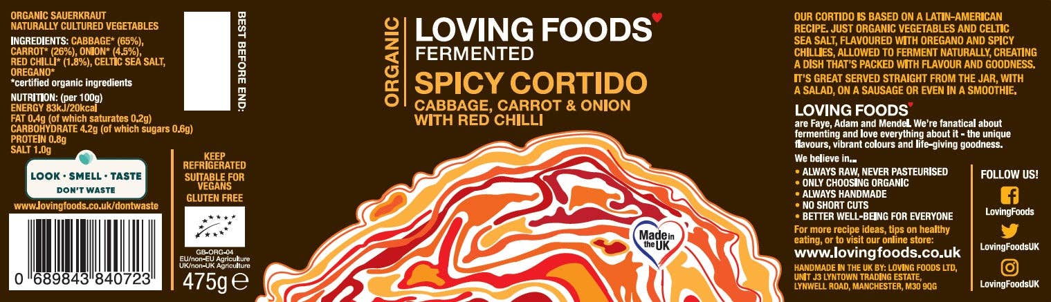 Organic Spicy Cortido Kraut: 475g